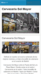 Mobile Screenshot of cerveceriasolmayor.com